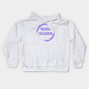 mana wāhine blue hawaii slogan Kids Hoodie